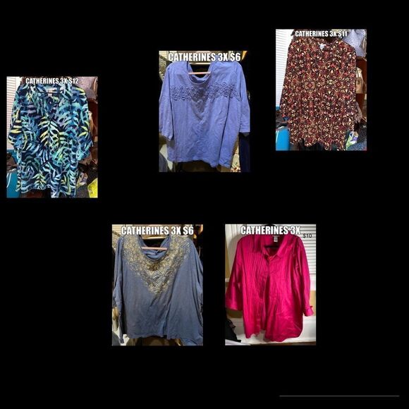 BUNDLE SALE 5 CATHERINES WOMENS TOPS 3X - Picture 1 of 1